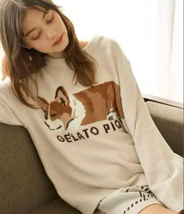 젤라또피케 SLEEPING DOG 자카드 풀오버
