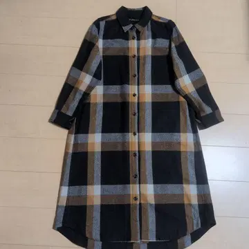 써니클라우드*체크 무늬 긴팔 셔츠 원피스*MP