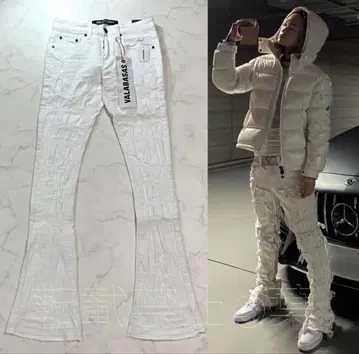 VALABASAS 화이트 플레어 팬츠