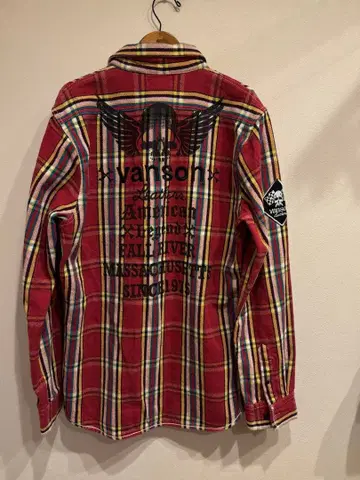 VANSON 헤비 플란넬 셔츠 스컬 반손