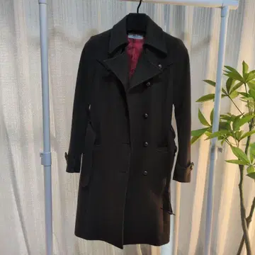 SRIC 다크 브라운 울 트렌치코트