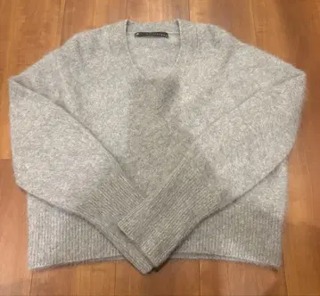 울, 캐시미어 martinique 그레이 V넥 스웨터 긴팔