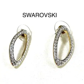 SWAROVSKI 스와로브스키 타원형 귀걸이