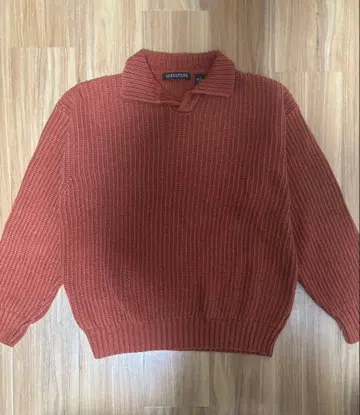 실루엣 완벽 vintage polo knit orange brown