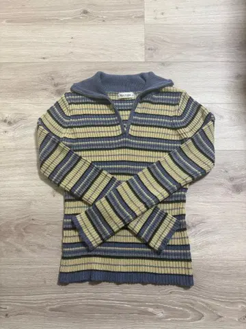 티나-조준 하프 지퍼 니트/리브 니트 M