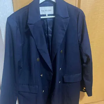 레이 빔즈 네이비 테일러드 자켓