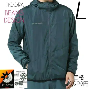 새상품 빔즈디자인 남성용 나일론 후디드 파카 발수 보온 경량