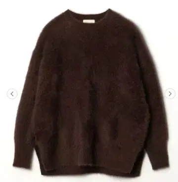 미사용품 UNITED ARROWS 폭스 캐시미어 크루넥 니트