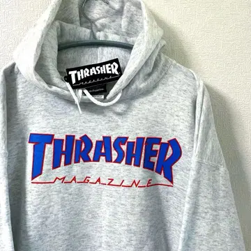 THRASHER 트레셔 후드티 헤인즈 Hanes 오트밀 L