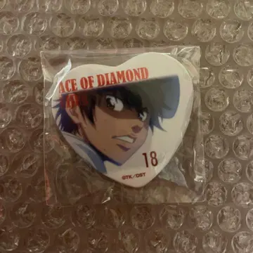 다이아몬드 A 사와무라 에이준 하트형 캔뱃지 레어