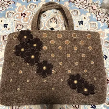 FEILER 꽃무늬 토트백 브라운