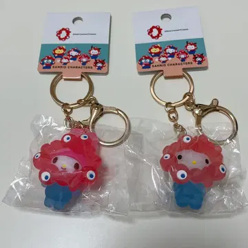 산리오 나리키리 클리어 키링 헬로키티 마이멜로디 만박