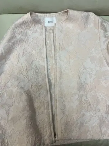 OHGA 옅은 핑크 노카라 자켓