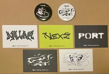 NEXZ port popup 한국 한정판 스티커 캔 배지 세트