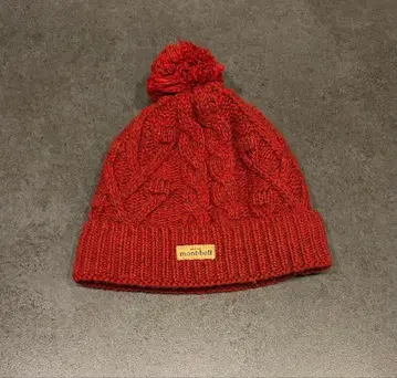 mont-bell 니트 모자 S/M 빨간색