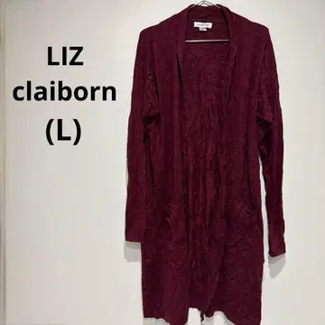 LIZ claiborn (리즈 클레어본) 버건디 가디건[L]