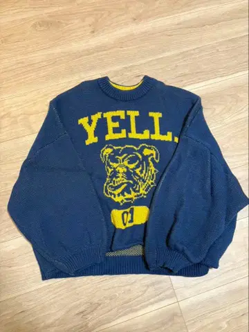 YELL 불독 스웨터 블루