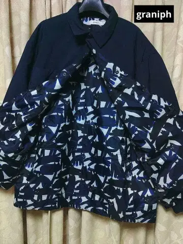 graniph 자켓 고양이 고양이 NAVY