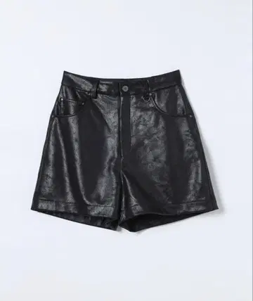 [ JEANASIS ] 빈티지 가죽 라이크 숏팬츠 M