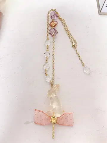 Q-pot. 미즈아메 목걸이 래빗 토끼