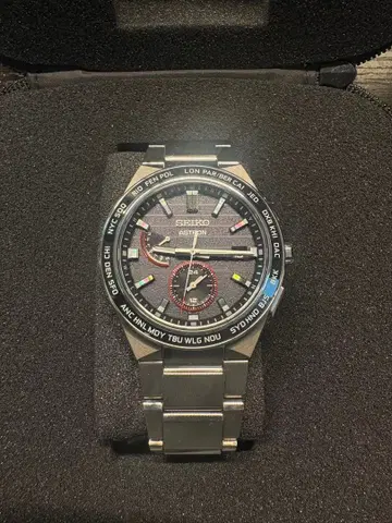 세이코 JAL 국제선 취항 70주년 SBXY075 TI 솔라 부속품 완비