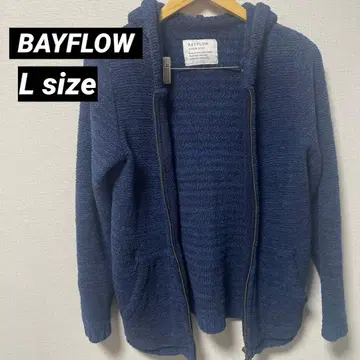BAYFLOW 네이비 집업 니트 후드티 L 사이즈