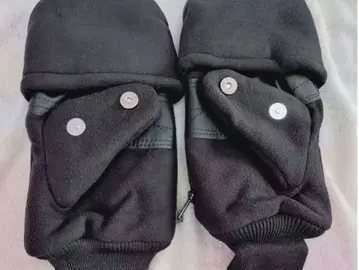 장갑/2WAY 남성용 반 손가락 그로브 벙어지 장갑 블랙