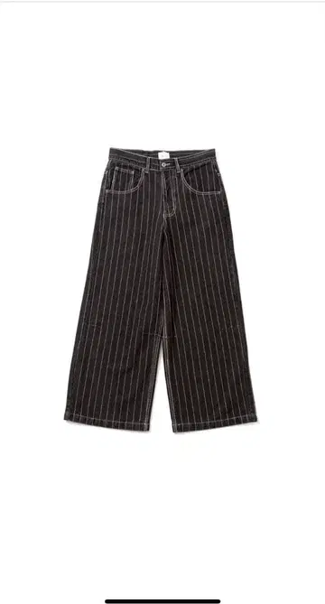 BLESS U 스트라이프 배기 데님 팬츠