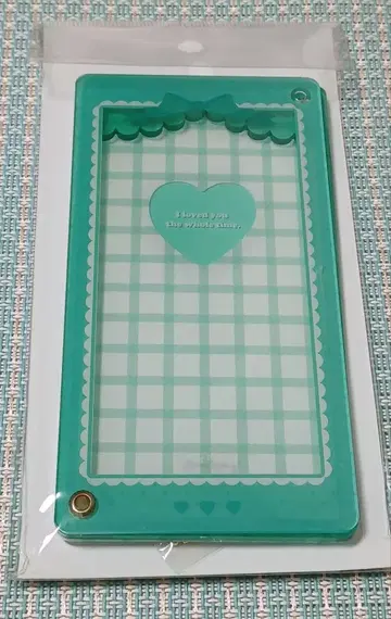 후쿠야 마이 커스텀 아크릴 프레임 리본 체크 그린