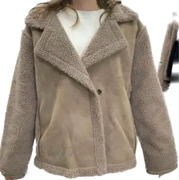 새상품 루즈핏 보아 라이더스 보아&페이크 스웨이드 모카 브라운 프리