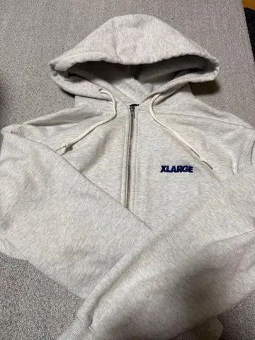 XLARGE 그레이 풀 집업 후드티