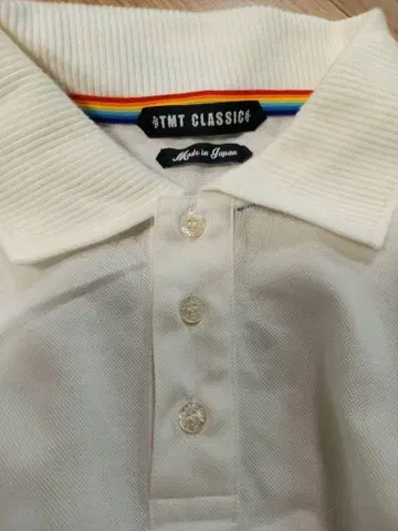 TMT CLASSICS 일본제 화이트 피케 셔츠