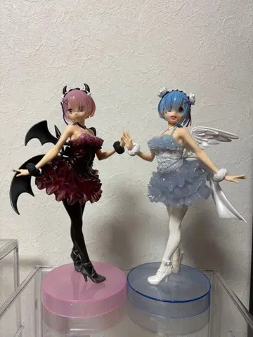 리제로 Re: 제로부터 시작하는 이세계 생활 라무 악마 렘 천사 피규어