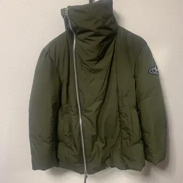 비비안 올리브 그린 다운 자켓 풀 집업