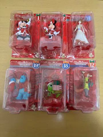 PIXAR 크리스마스 피규어 6체 세트