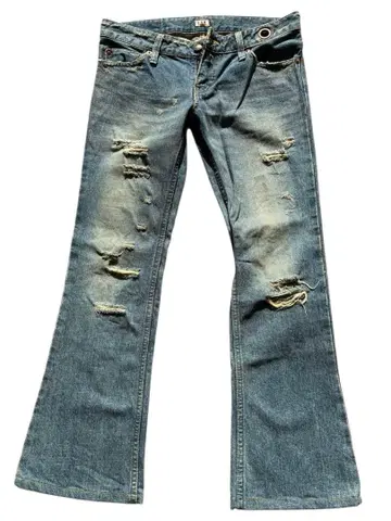 'lgb'crushed flare denim