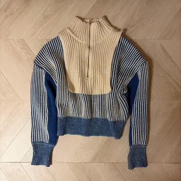 KBF 니트 하프 지퍼 니트