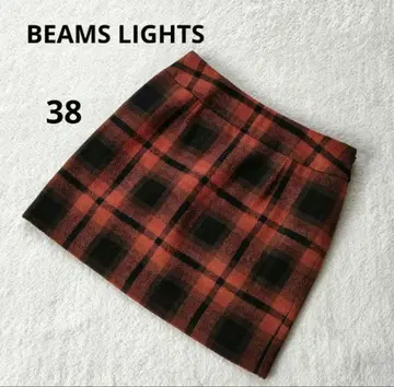 BEAMS LIGHTS 체크 무늬 미니 스커트