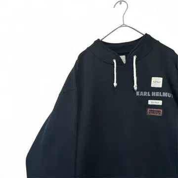 [ 익명 배송 ] 칼 헬무트 맨투맨 오버 사이즈 풀오버 블랙 와펜
