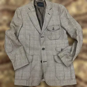 SISLEY 체크 무늬 자켓