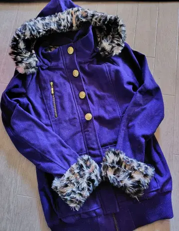 빅 사이즈 4L 화려하고 귀여운 보라색 아우터 갸루 스타일