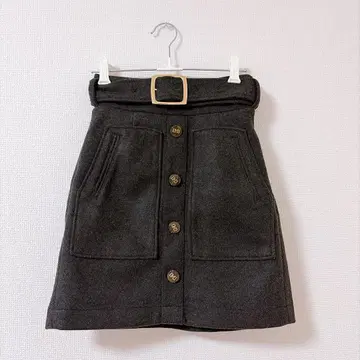 RESEXXY 리젝시 프론트 버튼 미니 스커트