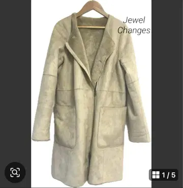 미사용 Jewel Changes 주얼 체인지즈 퍼 코트 무스탕