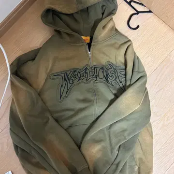 Woodlise 올리브 집업 후드티