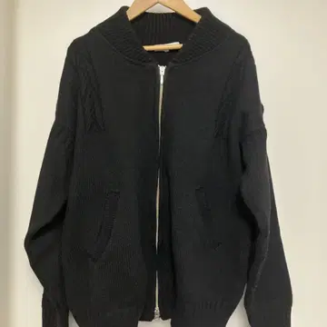 [ 새상품급 ] YASHIKI 집업 블루종 케이블 니트 숏 기장