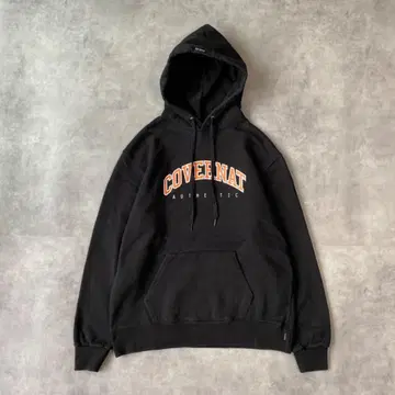 커버낫 한국 브랜드 맨투맨 후드티 XL 블랙 오렌지 11300