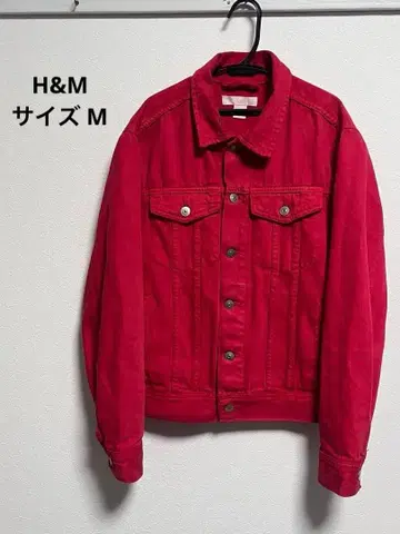 [ 레어 ] [ 새상품급 ] H&M 빨간색 데님 자켓