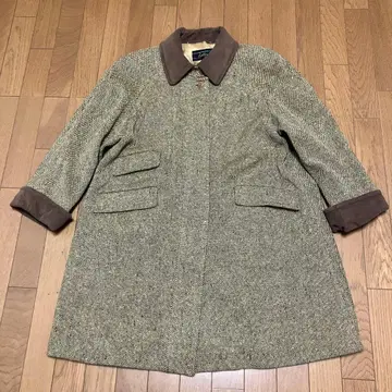 [ 영국제 ] Leilian 퓨어 뉴 울 트위드 코트 롱 코트