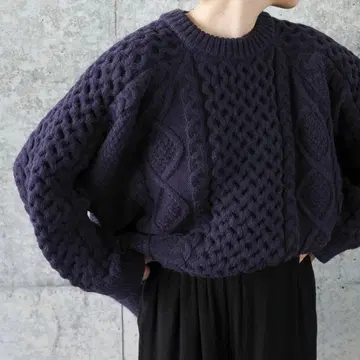 SELECTMOCA by son 빈티지 라이크 케이블 니트