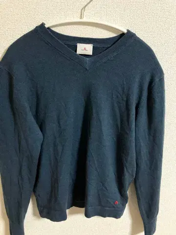 PEUTEREY 퓌테리 V넥 니트 S 네이비 울 100%